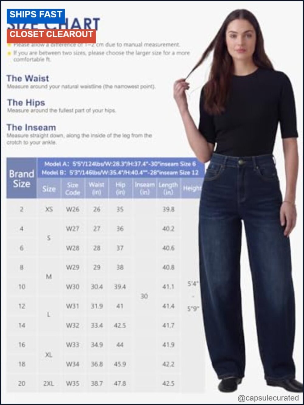 High Waisted Wide Leg Barrel Jeans Stretchy Baggy Denim Pants - Picture 5 of 6